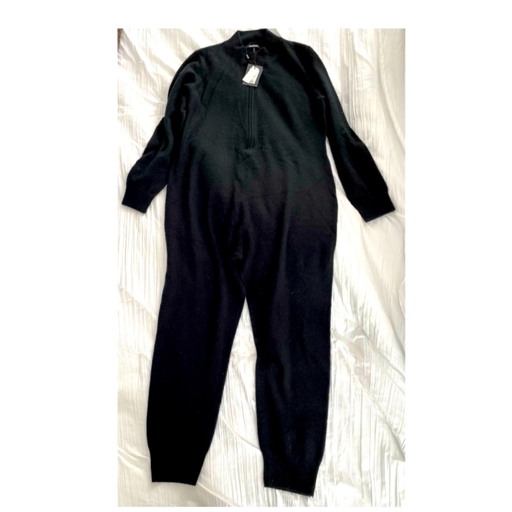 Naadam Cashmere Jumpsuit. Black. Sz L. BRAND NEW!